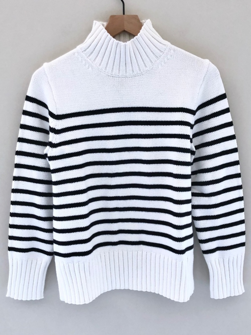 NWT J.Crew Cotton Turtleneck Sweater in Stripe